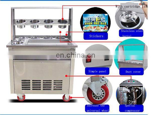 Hot sale fried ice cream machine/instant ice cream rolls machine single square pan