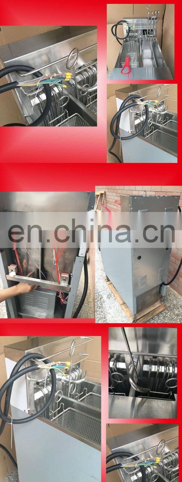 IS-DF-32A Safety And Energy Saving Electric Fryer Computer-Board Fryer Double Sieves Double Oil Cylinders With Oil Filter