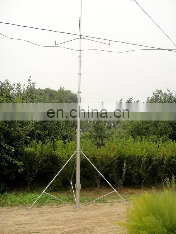 21m outdoor tripod telescopic hand lifting antenna mast in white