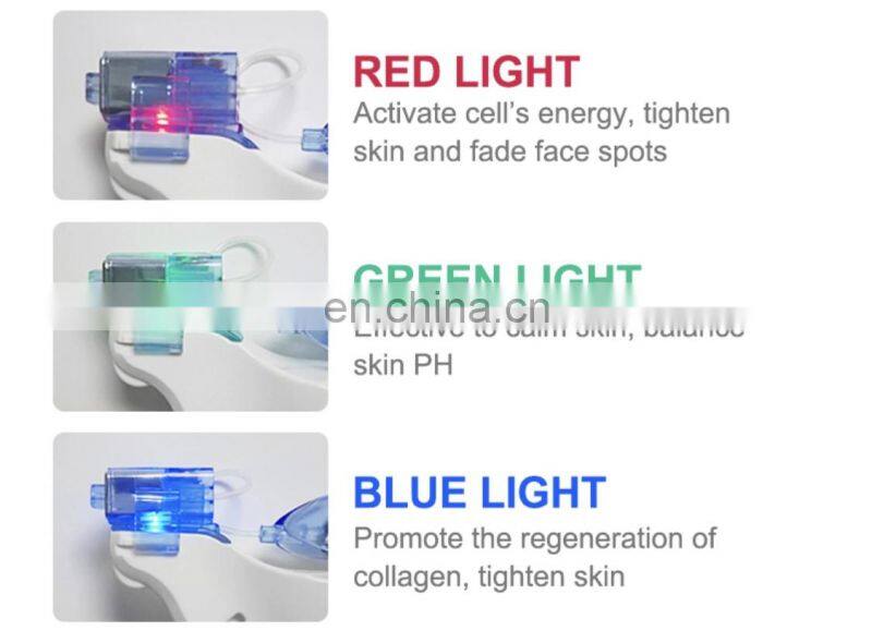 no-needle mesotherapy device meso gun skin care radio frequency with 3 color led light