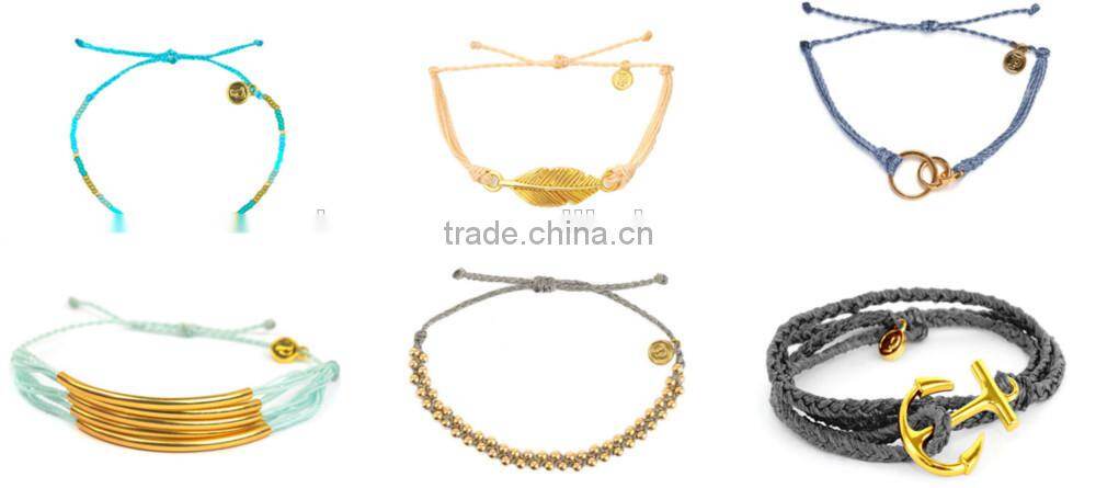 hand woven string tube copper magnetic bracelet for girl