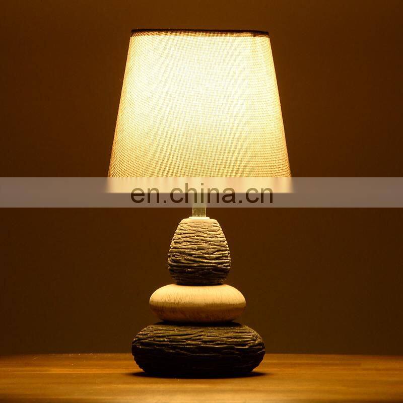 New design of stone ceramic table lamp for Bedroom and indoor room