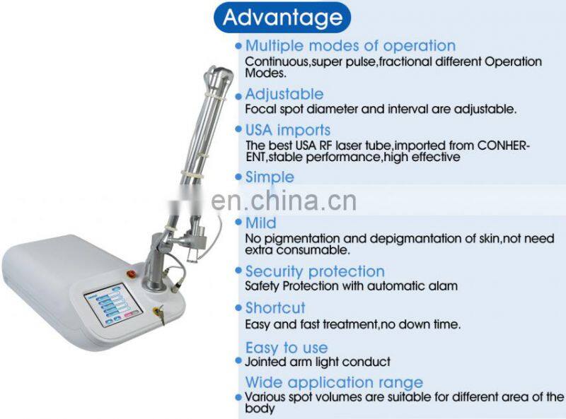Low price portable co2 fractional laser for scar removal & acne treatment