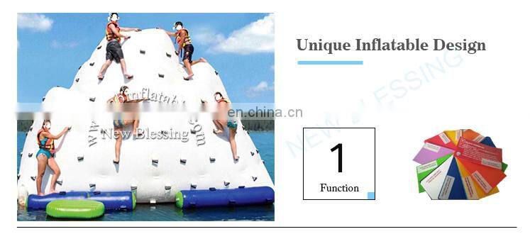Hot-sale sea play toys climbing wall inflatable water iceberg float
