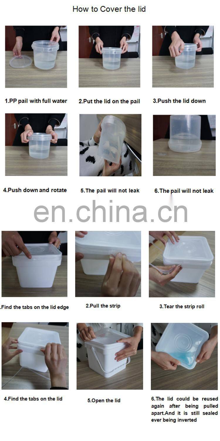 5L Food Chemical Packaging square plastic bucket
