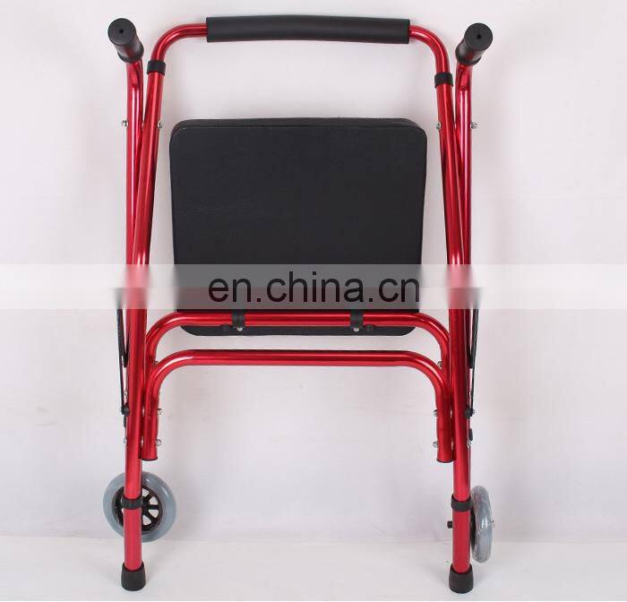 Hot sells rollator walker with wheels and seat for Disable and erderly people made in China