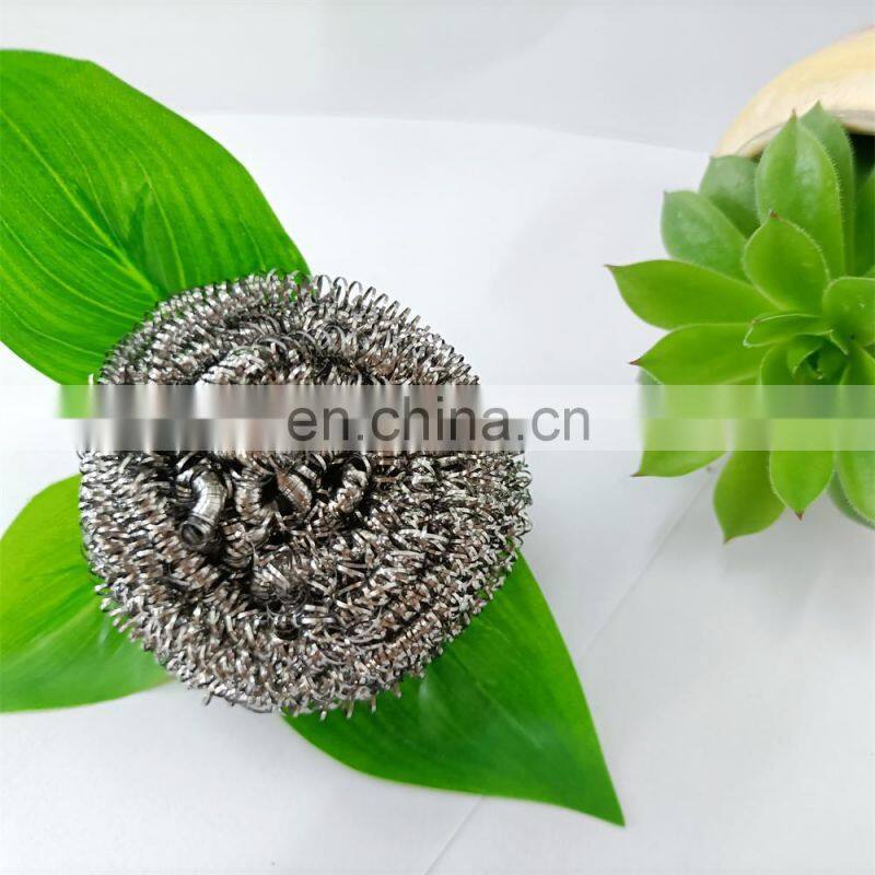 aisi410 430 stainless steel scourer scrubber wire wool pot scourer scrubber for cleaning bowl pot kitchen