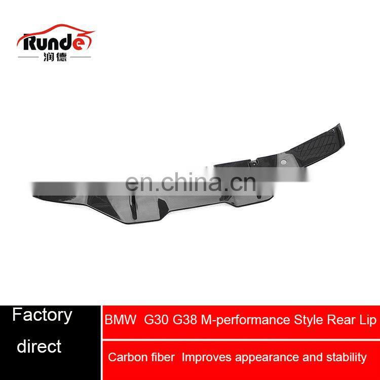 Runde New Arrival High Quality Carbon Fiber Material Rear Diffuser Lip For 2018-2020 BMW 5 Series G30 rear lip