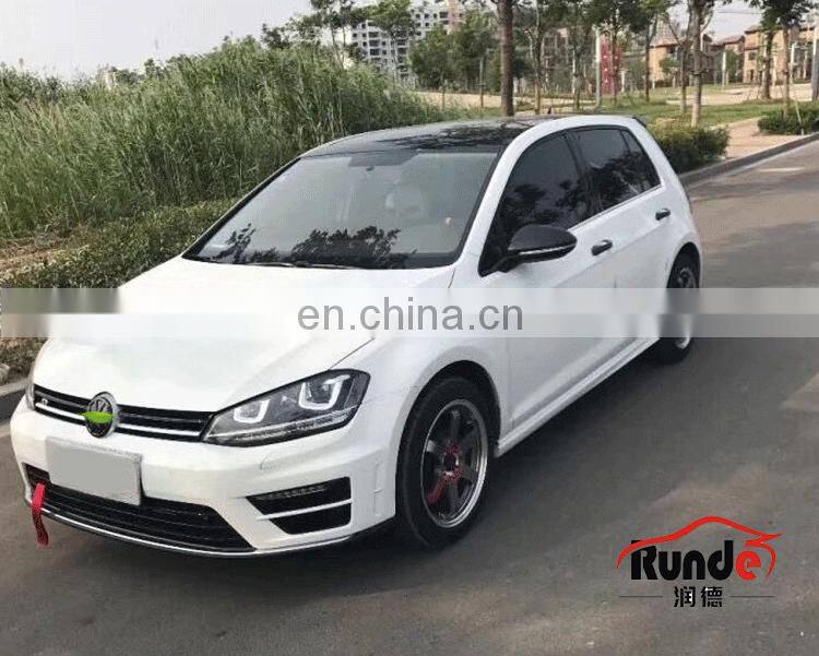 Runde ABS Material R Style Body kit Front Rear Bumper Side Skirt Grille For 12-17 Volkswagen Golf 7 And Golf 7.5 body kit