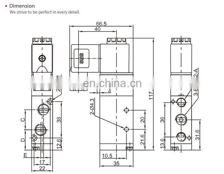 SNS pneumatic air 4V210-08 5/2 port single coil control internal pilot type electric solenoid valve with AC/DC 12V 24V 220V