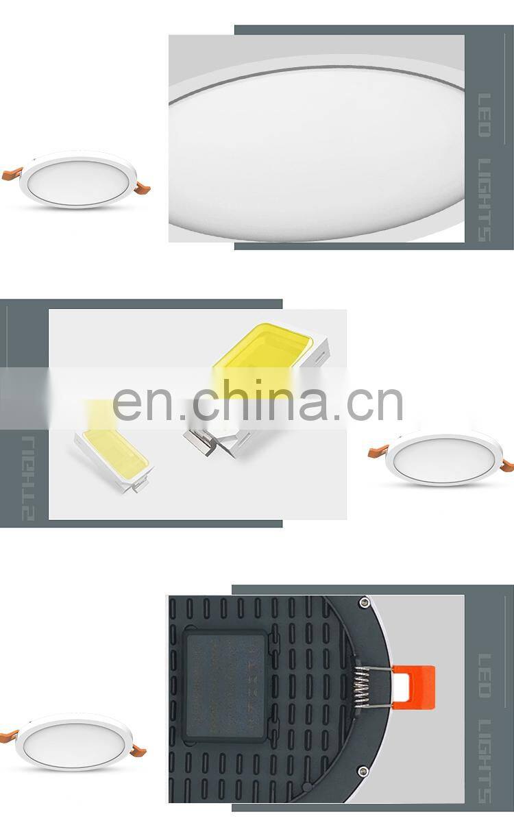 Hot Sale High Brightness Indoor Aluminum Square Square Recessed 6 15 20 W Smd Led Panel Light