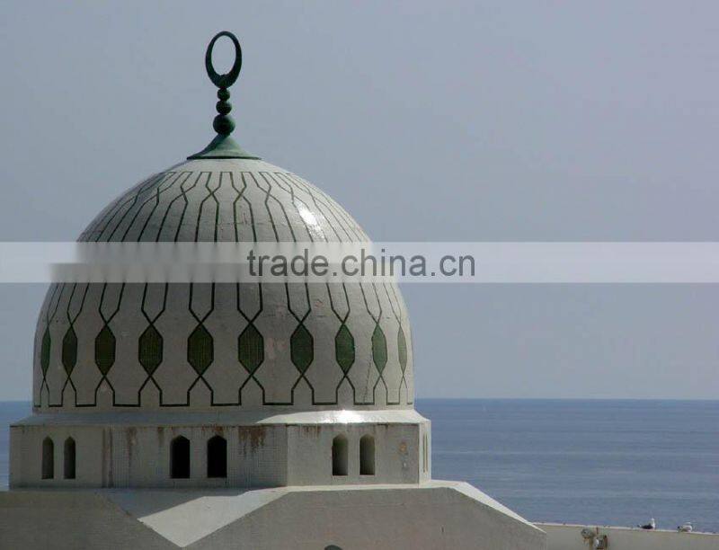 Colourful prefabricated steel frame mosque dome