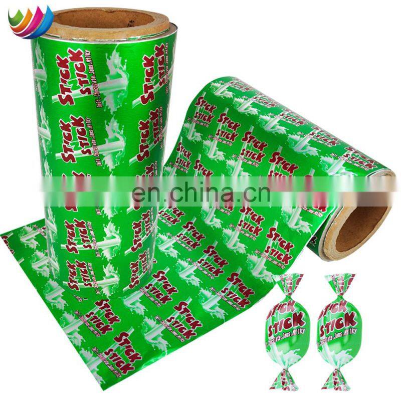 Customized Colored luxury Coffee Candy Packing aluminum seal foil chocolate wrapping paper for food packaging