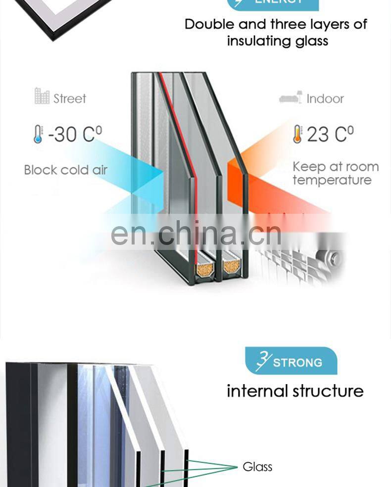 YY Aluminium three tracks sound proof sliding doors with tempered glass
