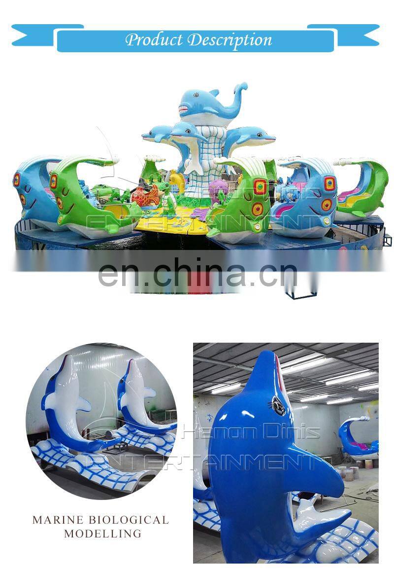 Outdoor and indoor playground equipment game machine fighting shark island ride for children