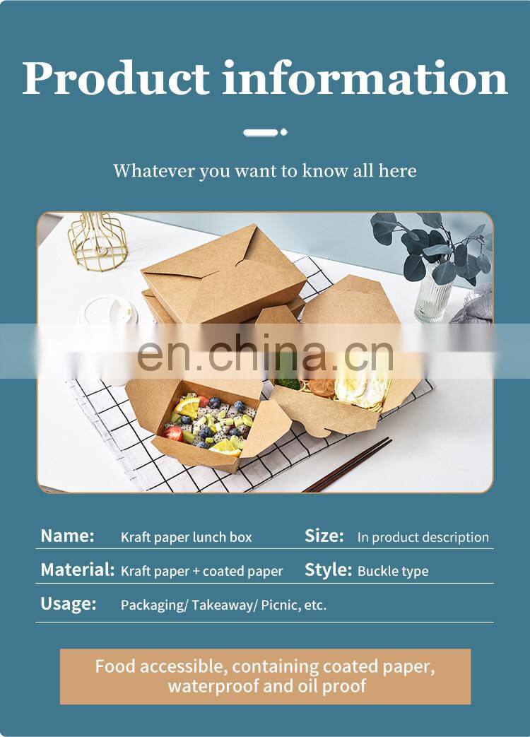 High quality ecofriendly box for fast lunch sushi meal rice fruit salad parcel corrugated cardboard takeaway food package paper