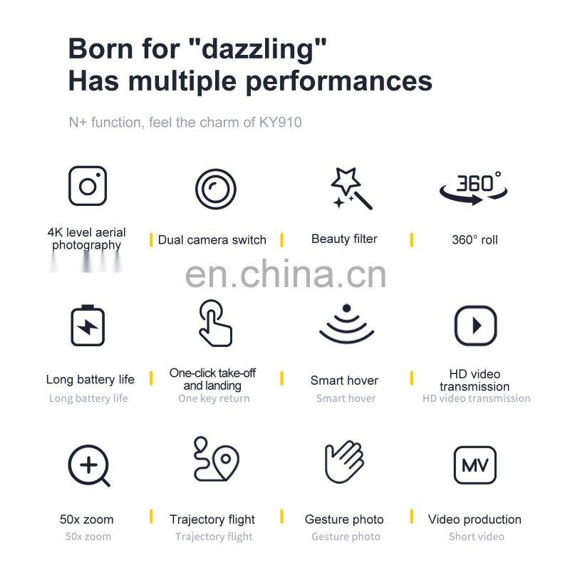 Camera 4K Dual Gps Positioning 15Mins Quadcopter Foldable Quadrocopter Toys Rc Mini Drone KY910