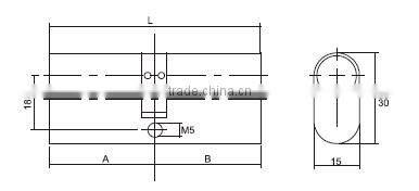 Euro Profile Oval Door Lock Cylinder