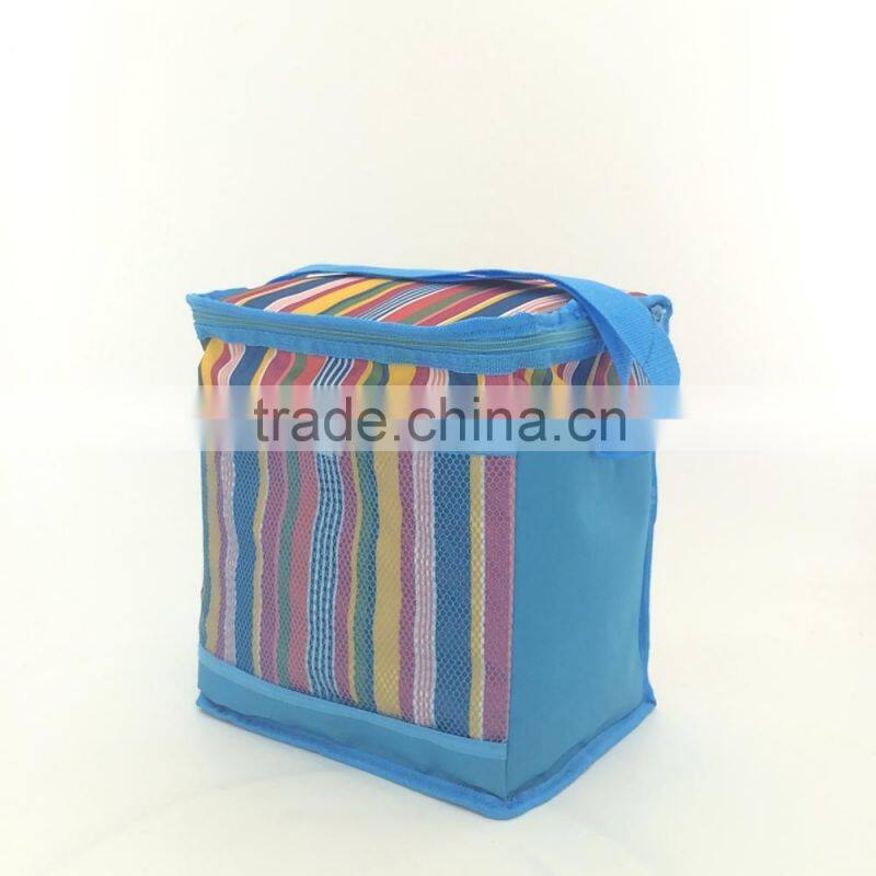 Cheap gift portable canvas special design lunch bottle backpack cooler bag