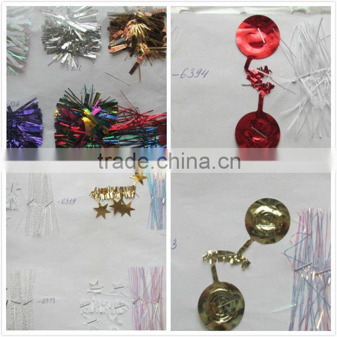 Metalized Tinsel Garland Cutting Machine with star,heart shape