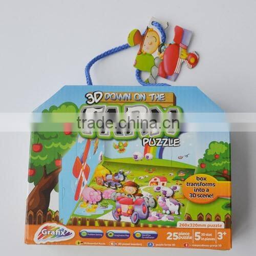 Factory wholesale Various 3D jigsaw cheap educational Paper puzzle