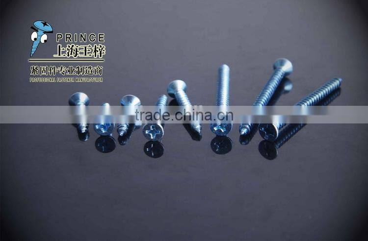 Shanghai manufacture Hot sale pin hex countersunk self tapping screws