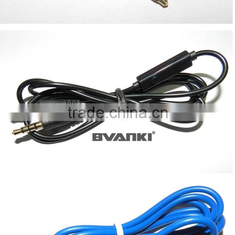 2016 new premium Wholesale China flat wire 3.5mm electrical audio Aux cable with mic bulk buy from china free samples