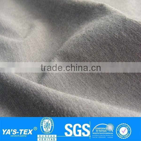 Grey Bamboo Charcoal 57 Polyester 3 Spandex Fabric Warp Elastic Stretch Textile Fabric For Sportswear Jacket Shirt