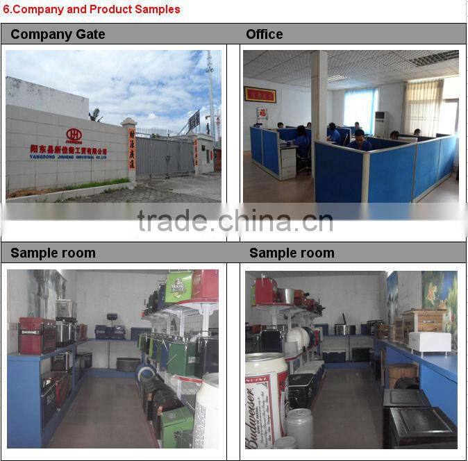 Metal cooler with lid