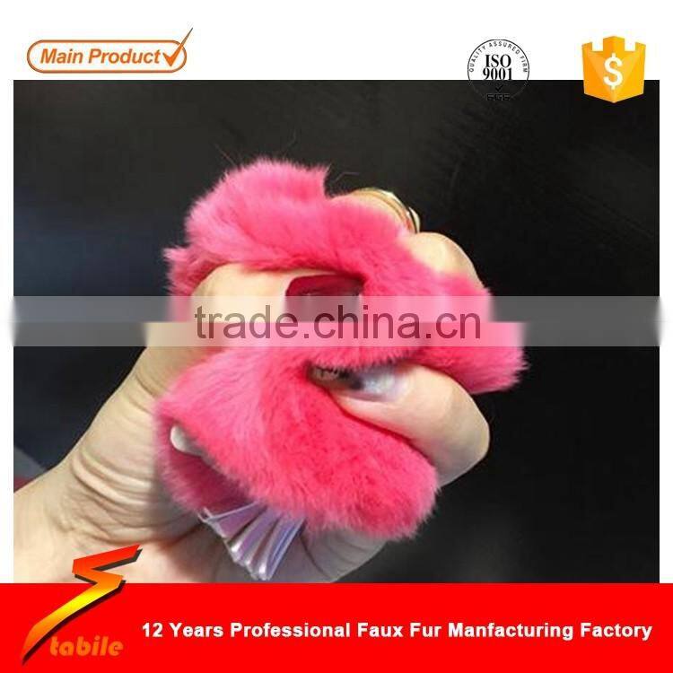 STABILE High quaility fluffy ball keychain pom pom with key chain