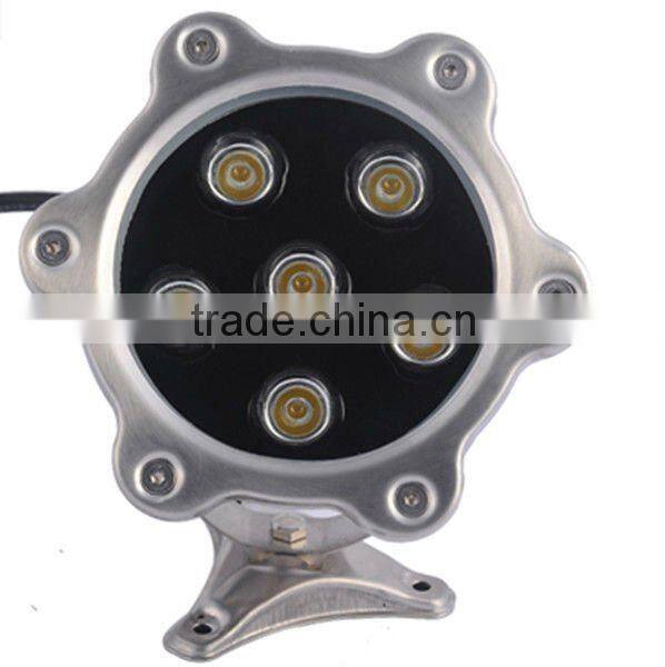 led water light projector 2012 DC24V/110-220V stainless steel led waterproof colorfull 6X1W OD150mm 600Im
