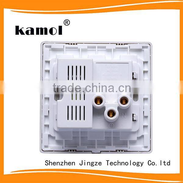 hot selling stainless steel material 5 pin plug socket with dual usb output