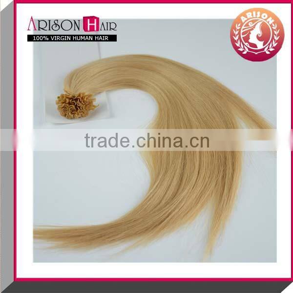 Color 16# Brazilian nail u tip straight hair extensions