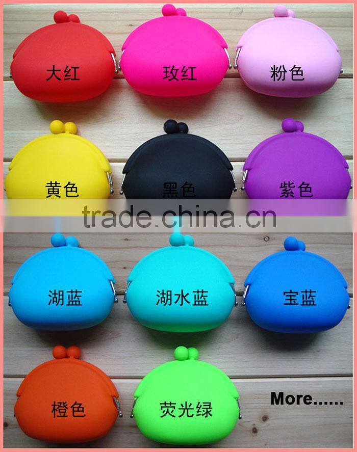 Cheap Price mini silicone rubber change purse colorful kids change purse