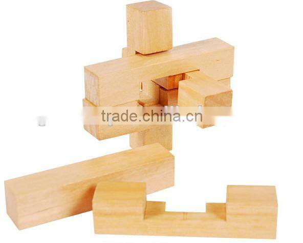 3d wooden puzzle games magic lock toys