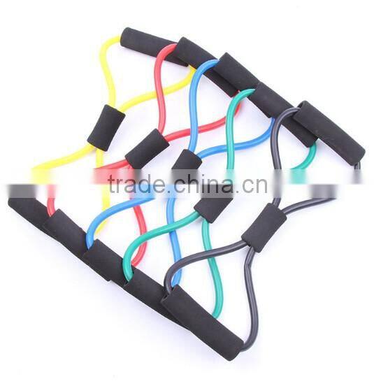 (120504)Resistance Fitness Band Stretch Body Shape Latex Yoga Rope Wall Pulley