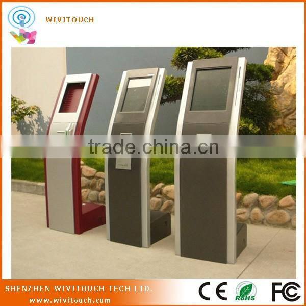 17"/19" wireless banking kiosk self service queuing machine