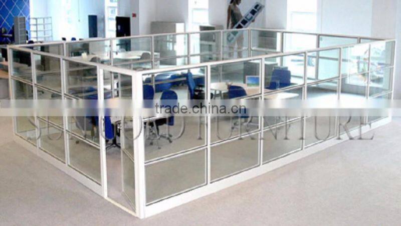 Popular Cheap Office Used Low Half Glass Wall Partition(SZ-WS587)