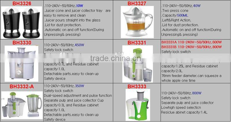 fruit juicer BH3370 (ETL/CE/GS/ROHS/LFGB/ERP)