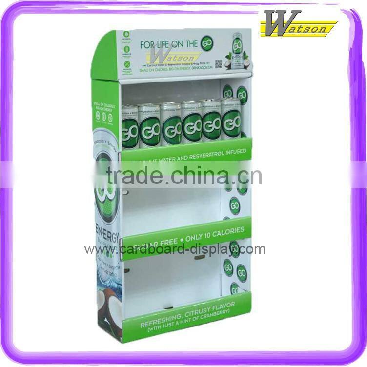 hot sale multiple shop high quality cardboard display stand for beverage