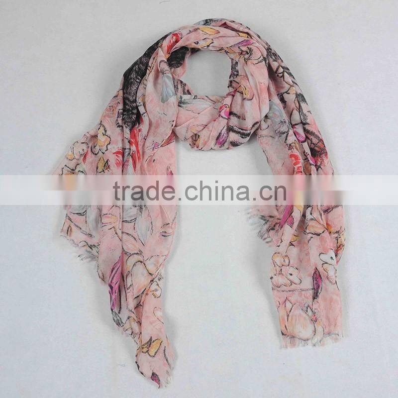New fashion 2016 polyester russian women scarf and shawl wholesale