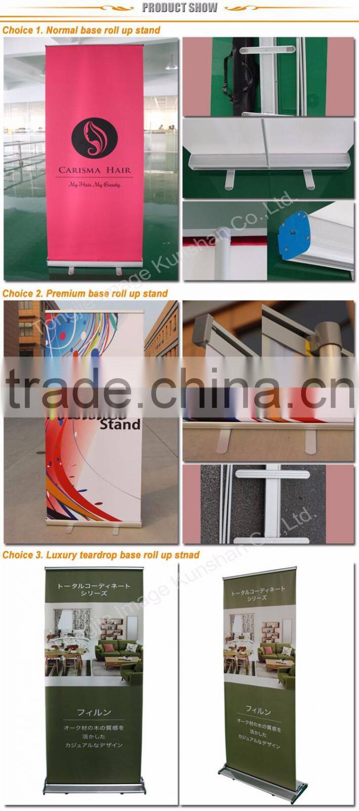 Pull up rotating banner stand, roll up stand