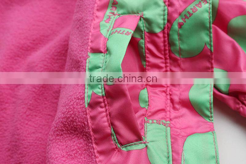 orange color Germeny style outerwear girl kids trench coat children's winter jackets