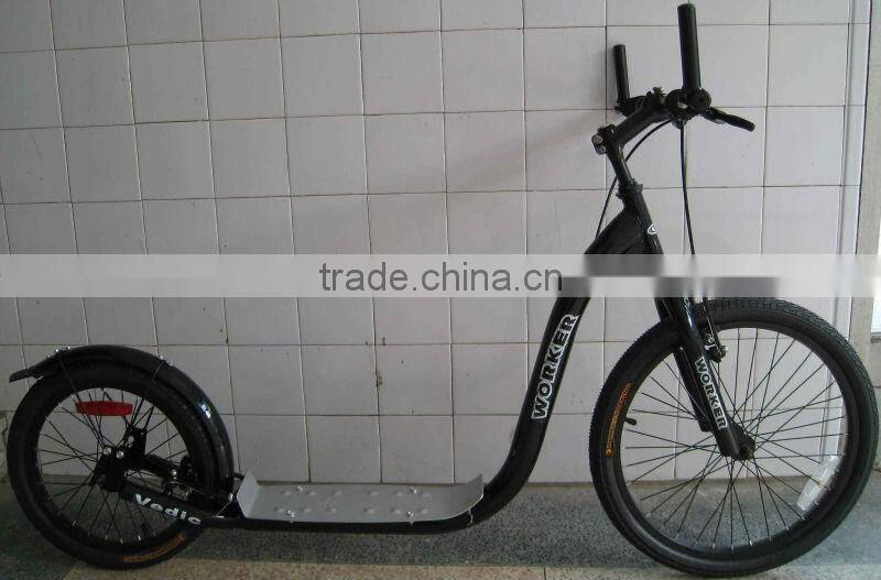 Adult Kick Bike With 26-18'' Steel Frame, Suspension Shocking Proof And Disc Brake