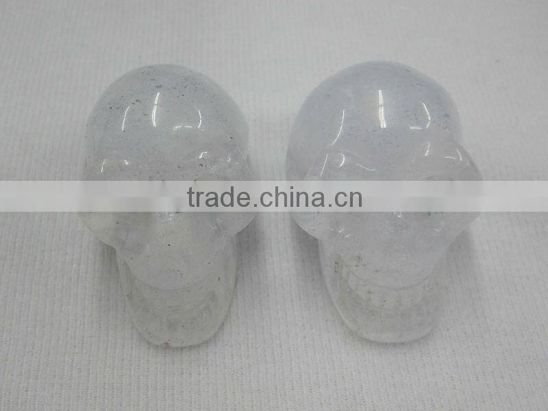 wholesale Dark Color Rose Quartz carved Skull in Art & Collectible
