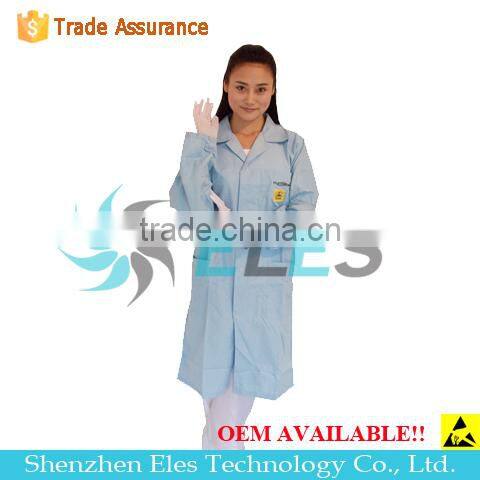 Customize Cotton Material ESD Antistatic Smock with Conductive Carbon