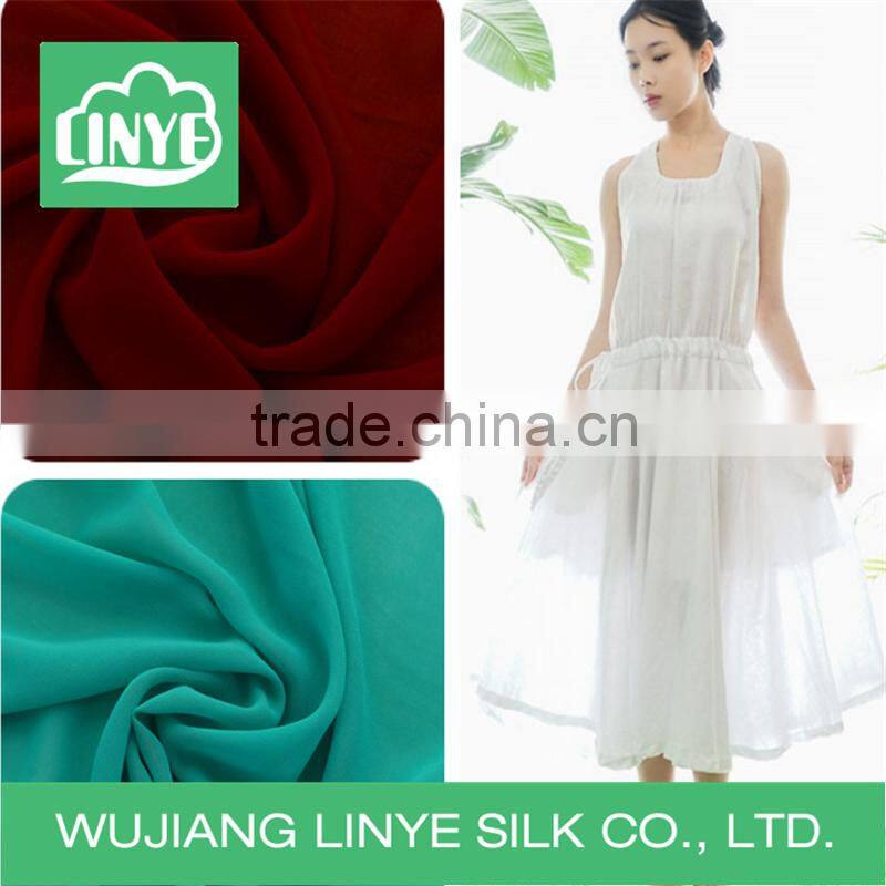 lastest design lining fabric polyester composite wire chiffon georgette fabric