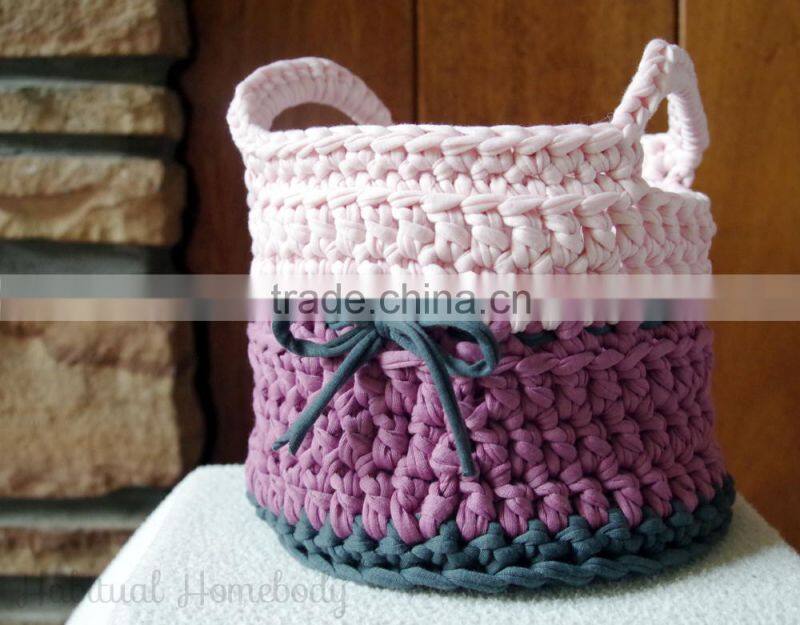 Mixed colored fancy crocheting yarn jersey t shirt yarn for craft design