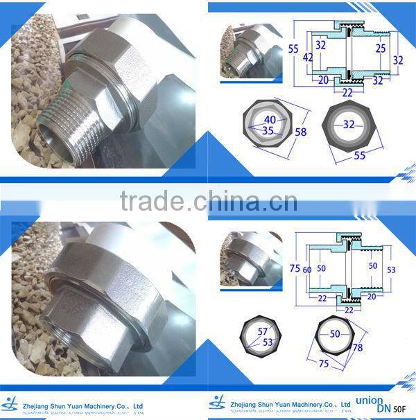 stainless steel union ppr union factory price pipe fitting rotary union coupling pipe union ppr union DN stainless union