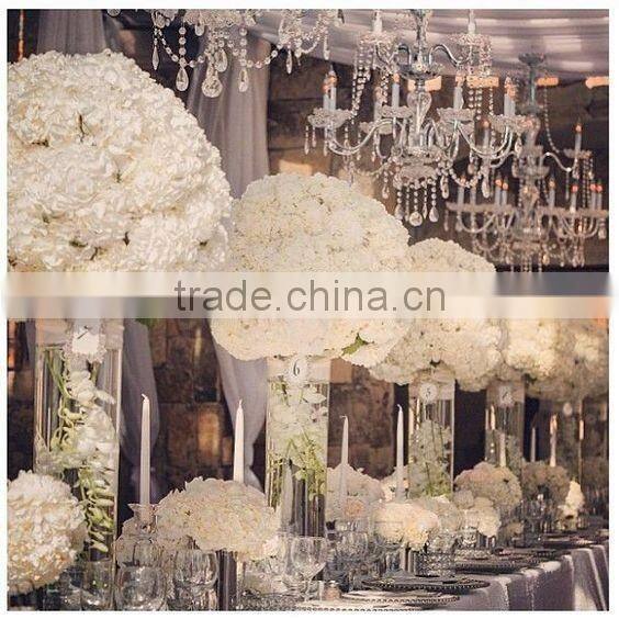 best selling 50cm artificial hanging flower chandelier for wedding and event decoration